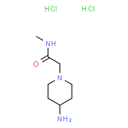 2-(4-Aminopiperidin-1-yl)-N-methylacetamide dihydrochloride结构式