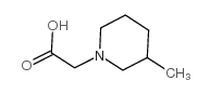 (3-甲基哌啶-1-基)乙酸结构式