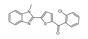 (2-Chloro-phenyl)-[5-(1-methyl-1H-benzoimidazol-2-yl)-thiophen-2-yl]-methanone结构式