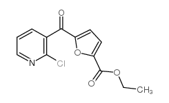 2-CHLORO-3-(5-ETHOXYCARBONYL-2-FUROYL)PYRIDINE结构式