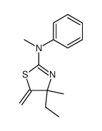 2-methylanilino-4-methyl-4-ethyl-5-methylenethiazoline Structure