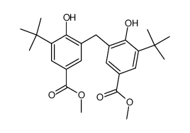 2,2'-methylenebis(6-tert-butyl-4-methoxycarbonylphenol)结构式