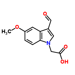 (3-Formyl-5-methoxy-1H-indol-1-yl)acetic acid structure