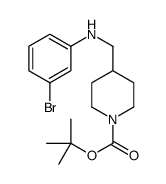 1-BOC-4-[(3-BROMO-PHENYLAMINO)-METHYL]-PIPERIDINE结构式