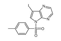 7-碘-5-(4-甲基苯磺酰基)-5H-吡咯并[2,3-b]吡嗪结构式