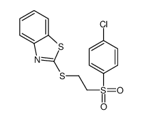 2-[2-(4-chlorophenyl)sulfonylethylsulfanyl]-1,3-benzothiazole结构式
