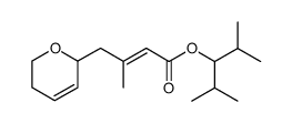 (E)-4-(5,6-Dihydro-2H-pyran-2-yl)-3-methyl-but-2-enoic acid 1-isopropyl-2-methyl-propyl ester结构式