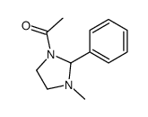 1-(3-methyl-2-phenylimidazolidin-1-yl)ethanone结构式