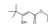 ethyl 4,4-dimethyl-3-sulfanylpent-2-enoate结构式