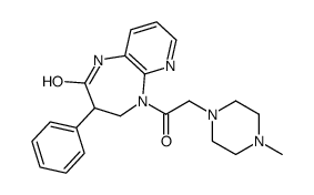 3-phenyl-2-oxo-5-(2-(4-methylpiperazin-1-yl)acetyl)-1H-tetrahydropyrido(2,3b)(1,4)diazepine Structure