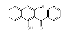 4-hydroxy-3-(2-methylbenzoyl)-1H-quinolin-2-one结构式