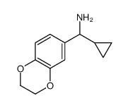 1-Cyclopropyl-1-(2,3-dihydro-1,4-benzodioxin-6-yl)methanamine结构式