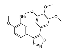 2-methoxy-5-[5-(3,4,5-trimethoxyphenyl)-1,2-oxazol-4-yl]aniline结构式