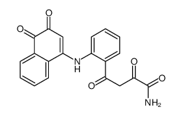 4-[2-[(3,4-dioxonaphthalen-1-yl)amino]phenyl]-2,4-dioxobutanamide结构式