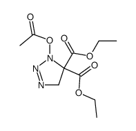 1-methylcarbonyloxy-5,5-bis(carbethoxy)-Δ2-1,2,3-triazoline结构式