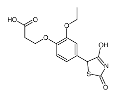 3-[4-(2,4-dioxo-1,3-thiazolidin-5-yl)-2-ethoxyphenoxy]propanoic acid Structure