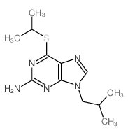 9-(2-methylpropyl)-6-propan-2-ylsulfanyl-purin-2-amine Structure