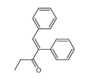 (E)-1,2-diphenylpent-1-en-3-one结构式