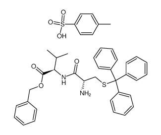 (S-trityl-L-cysteinyl)-D-valine benzyl ester p-toluenesulfonate structure