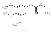 Benzeneethanimidicacid, 3,4,5-trimethoxy-, ethyl ester, hydrochloride (1:1) Structure