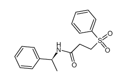 N-(S)-α-methylbenzyl-3-(phenylsulfonyl)propanamide结构式