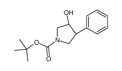 2-Methyl-2-propanyl (3R,4S)-3-hydroxy-4-phenyl-1-pyrrolidinecarbo xylate Structure