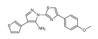 1H-Pyrazol-5-amine, 1-[4-(4-methoxyphenyl)-2-thiazolyl]-4-(3-thienyl)结构式