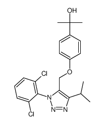 2-{4-[3-(2,6-dichloro-phenyl)-5-isopropyl-3H-[1,2,3]triazol-4-ylmethoxy]-phenyl}-propan-2-ol结构式