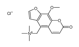 (9-methoxy-7-oxofuro[3,2-g]chromen-4-yl)methyl-trimethylazanium,chloride Structure