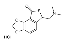 6-[(dimethylamino)methyl]-6H-thieno[3,4-g][1,3]benzodioxol-8-one,hydrochloride Structure