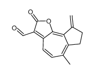 6-methyl-9-methylidene-2-oxo-7,8-dihydroazuleno[4,5-b]furan-3-carbaldehyde Structure