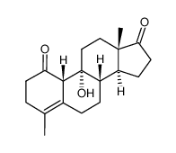 9α-Hydroxy-4-methyl-oestr-4-en-1,17-dion Structure