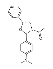 2-(4-dimethylaminophenyl)-3-acetyl-5-phenyl-2,3-dihydro-1,3,4-oxadiazole Structure