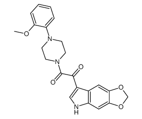 1-[(5H-[1,3]dioxolo[4,5-f]indol-7-yl)-oxo-acetyl]-4-(2-methoxy-phenyl)-piperazine结构式