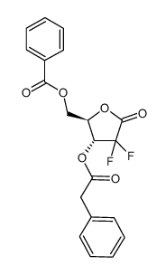 D-erythro-2-deoxy-2,2-difluoro-furanose-1-oxo-5-benzoyl-3-phenylacetate Structure