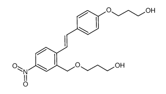 3-{4-[(E)-2-{2-[(3-hydroxypropoxy)methyl]-4-nitrophenyl}vinyl]phenoxy}propan-1-ol结构式