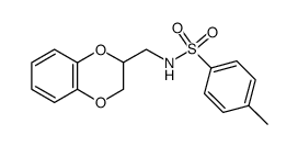 2-<(Toluol-4-sulfonyl)-aminomethyl>-1,4-benzodioxan结构式