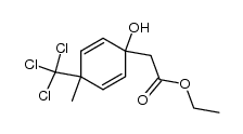 (1-hydroxy-4-methyl-4-trichloromethyl-cyclohexa-2,5-dienyl)-acetic acid ethyl ester结构式