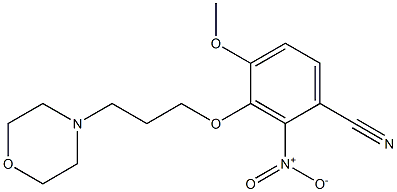 4-methoxy-3-(3-morpholinopropoxy)-2-nitrobenzonitrile Structure