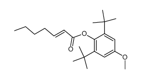 2,6-di-tert-butyl-4-methoxyphenyl (E)-hept-2-enoate结构式