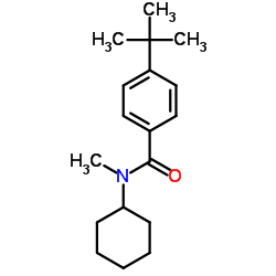 N-Cyclohexyl-N-methyl-4-(2-methyl-2-propanyl)benzamide结构式