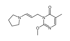 (E)-2-methoxy-5-methyl-3-(3-(pyrrolidin-1-yl)allyl)pyrimidin-4(3H)-one结构式