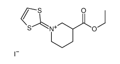 ethyl 1-(1,3-dithiol-2-ylidene)piperidin-1-ium-3-carboxylate,iodide结构式