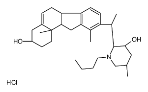 (2S,3R,5S)-2-[(1S)-1-[(3S,6aR,11aS,11bR)-3-hydroxy-10,11b-dimethyl-1,2,3,4,6,6a,11,11a-octahydrobenzo[a]fluoren-9-yl]ethyl]-1-butyl-5-methylpiperidin-3-ol,hydrochloride结构式