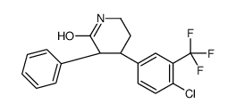 (3S,4S)-4-[4-chloro-3-(trifluoromethyl)phenyl]-3-phenylpiperidin-2-one Structure