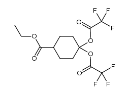 ethyl 4,4-bis(trifluoroacetoxy)cyclohexanoate Structure