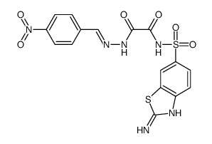 Acetic acid, (((2-amino-6-benzothiazolyl)sulfonyl)amino)oxo-, ((4-nitr ophenyl)methylene)hydrazide结构式