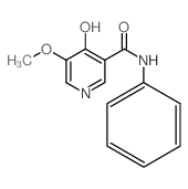 4-羟基-5-甲氧基-N-苯基烟酰胺结构式