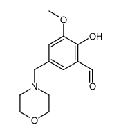 2-hydroxy-3-methoxy-5-morpholin-4-ylmethyl-benzaldehyde结构式