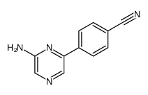 4-(6-aminopyrazin-2-yl)benzonitrile structure